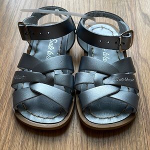 Toddler Saltwater Sandals Silver Size 6